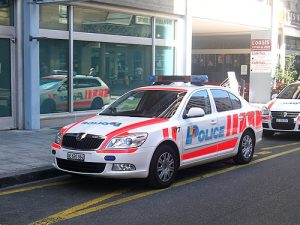 Polizeiwagen in Genf