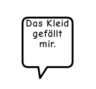 Das Kleid speech bubble