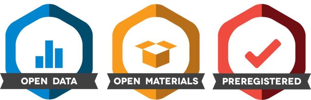 Figure 13.6 Digital Badges from the Center for Open Science